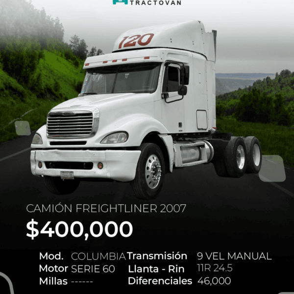 CAMIÓN FREIGHTLINER COLUMBIA 2007 #120