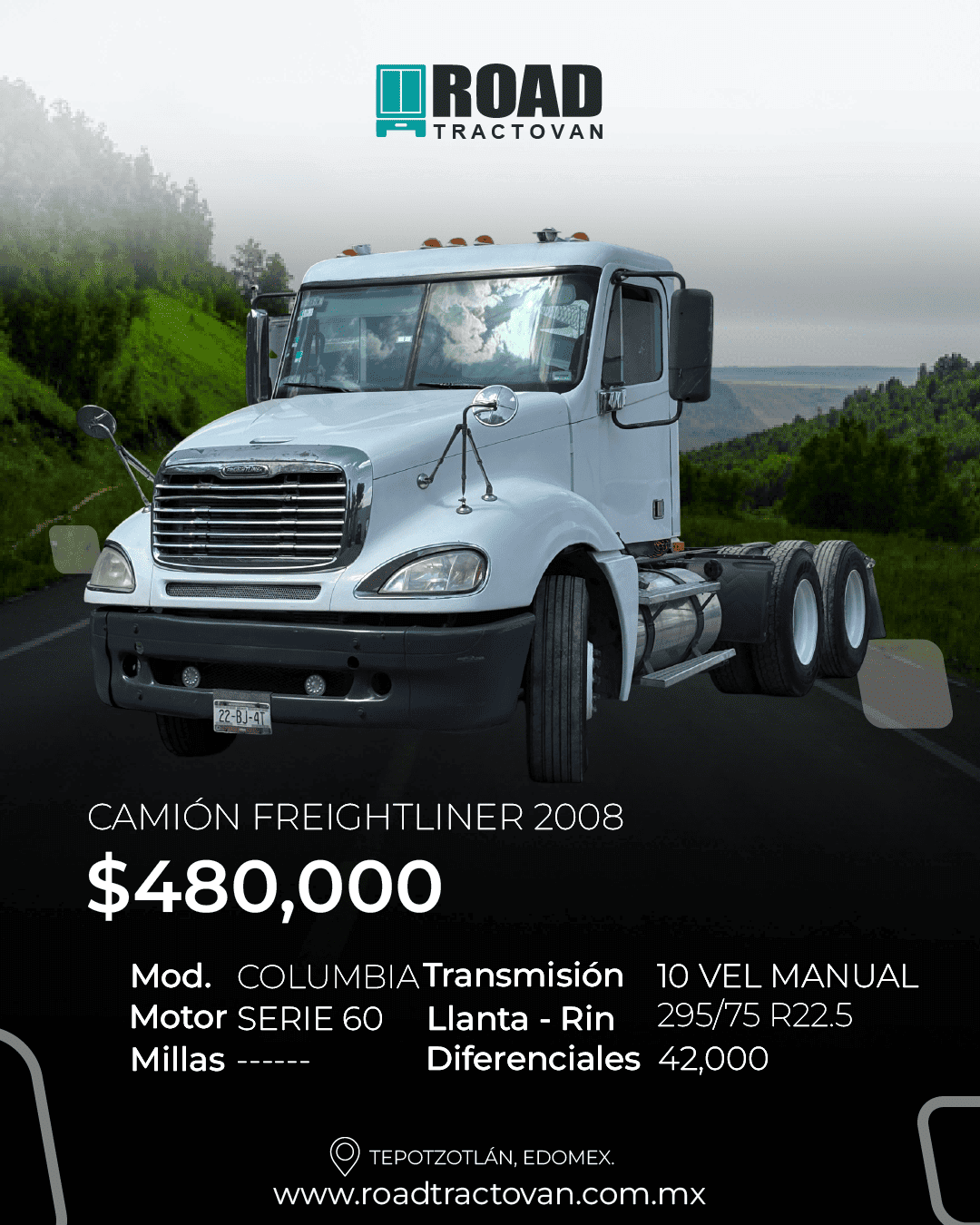 CAMIÓN FREIGHTLINER COLUMBIA 2008 #224