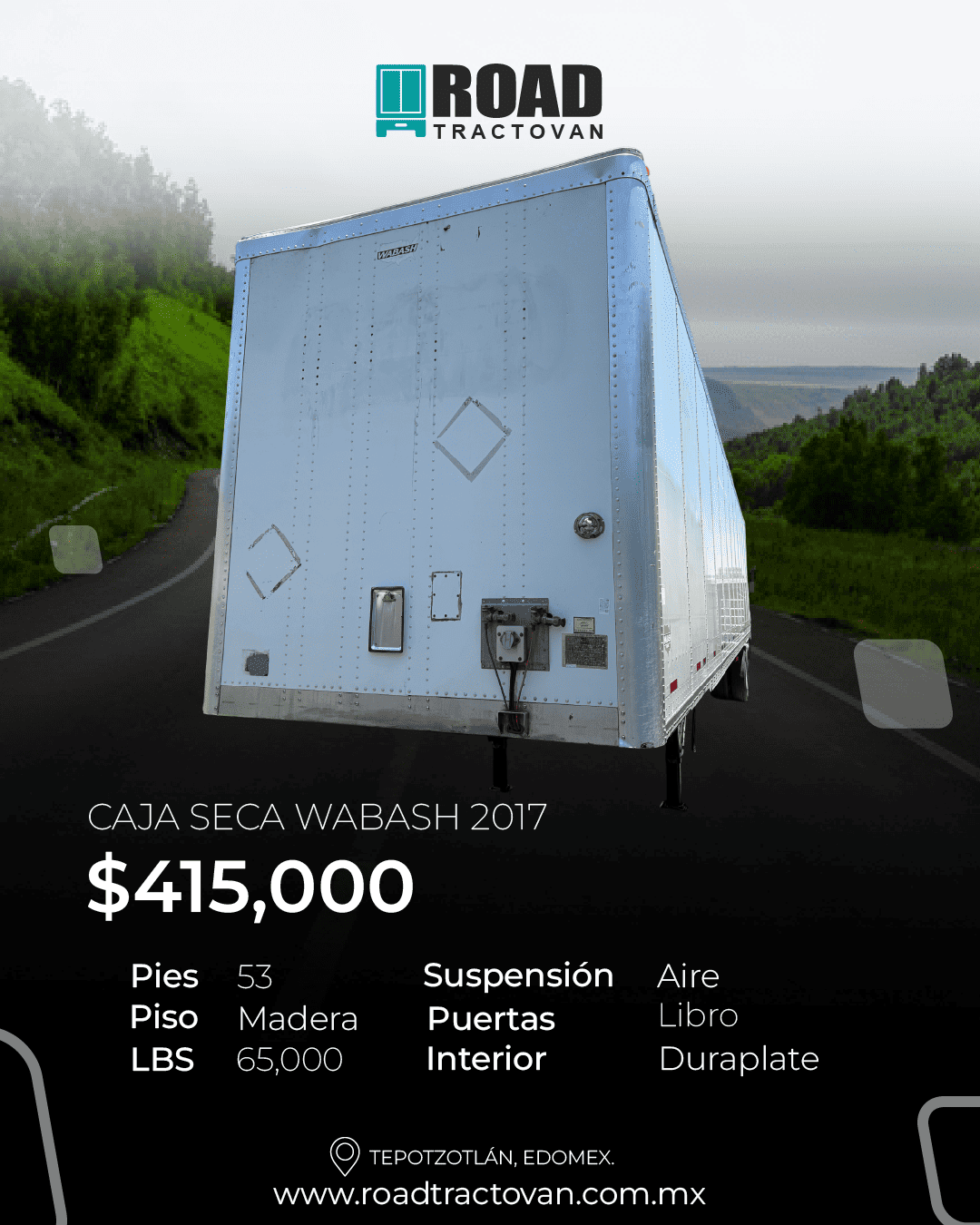 CAJA SECA WABASH 2017 53 PIES #7317