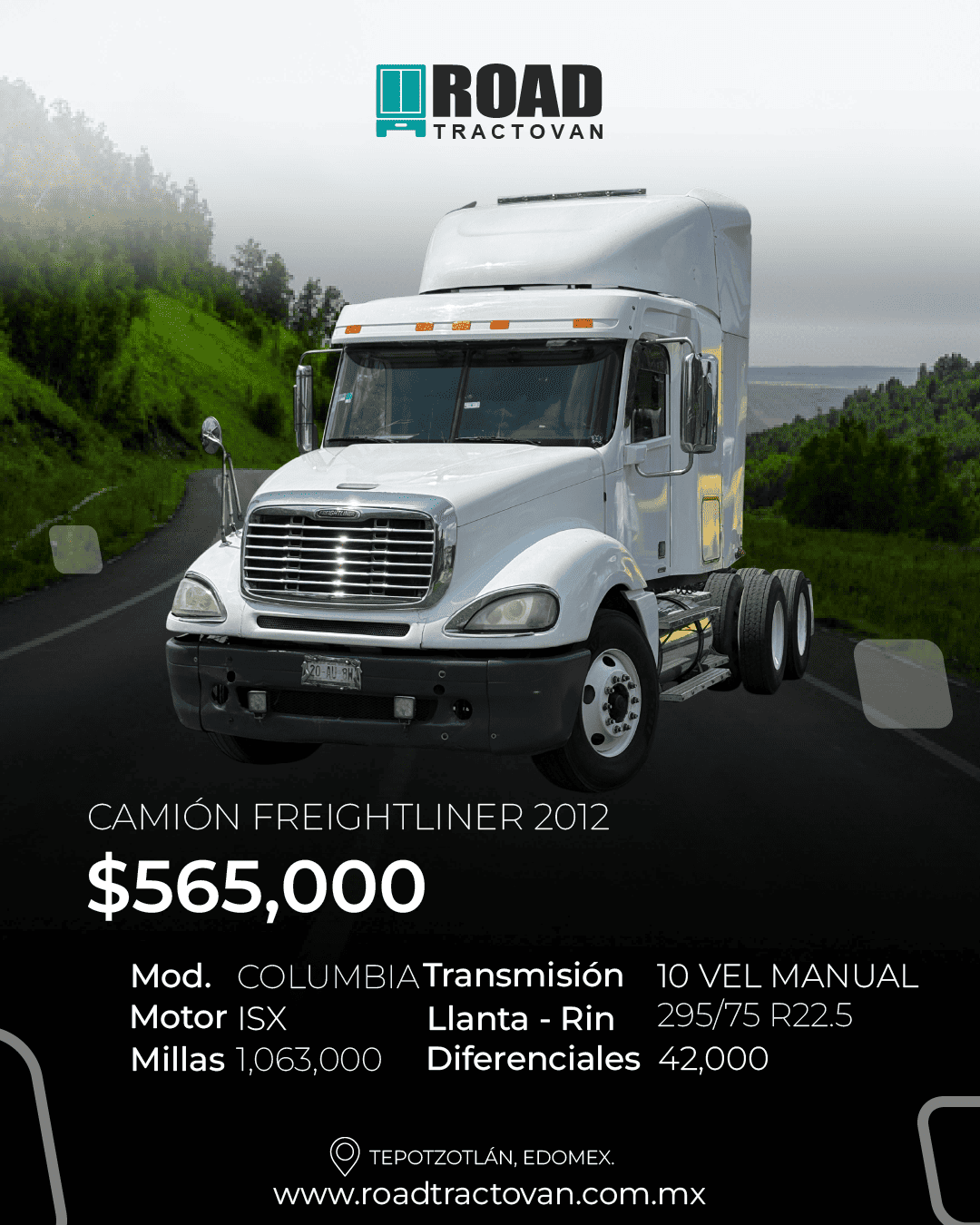 CAMIÓN FREIGHTLINER COLUMBIA 2012 #208