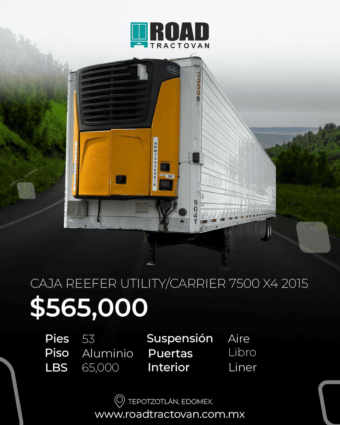 CAJA REEFER UTILITY/CARRIER 7500 X4 2015 #904T