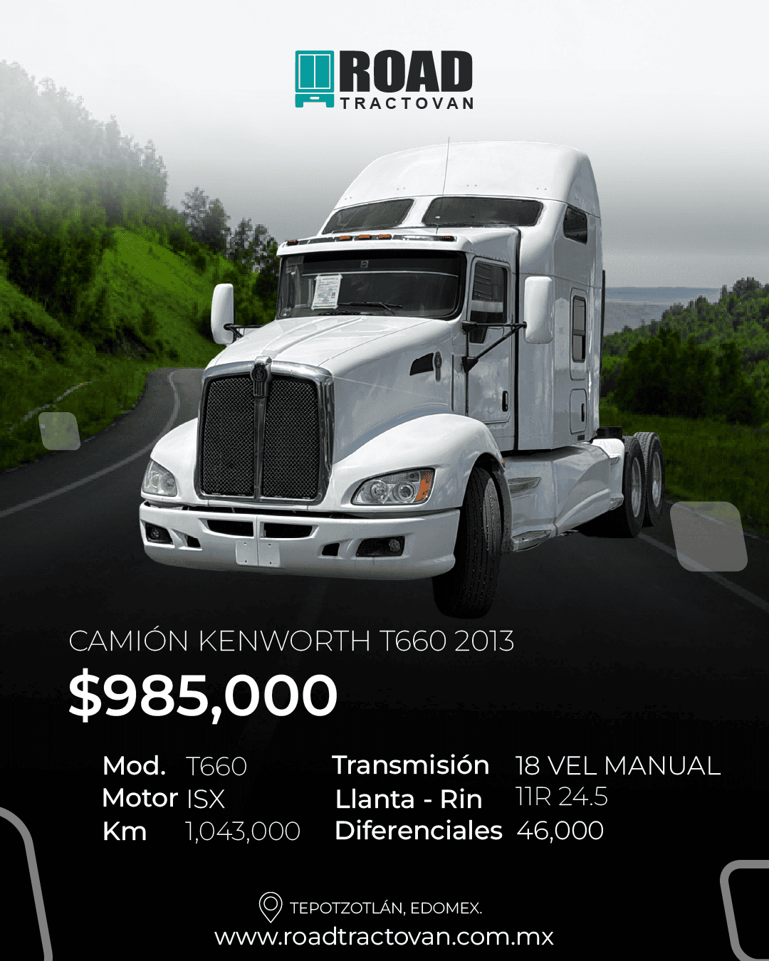 CAMIÓN KENWORTH T660 2013 #8688